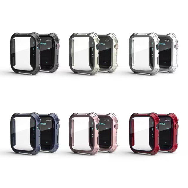 BEISOKY Tempered Film With Case Smart Watch Glass Screen Protector for Apple watch 10 41Mm 42mm 44mm 46mm 45Mm