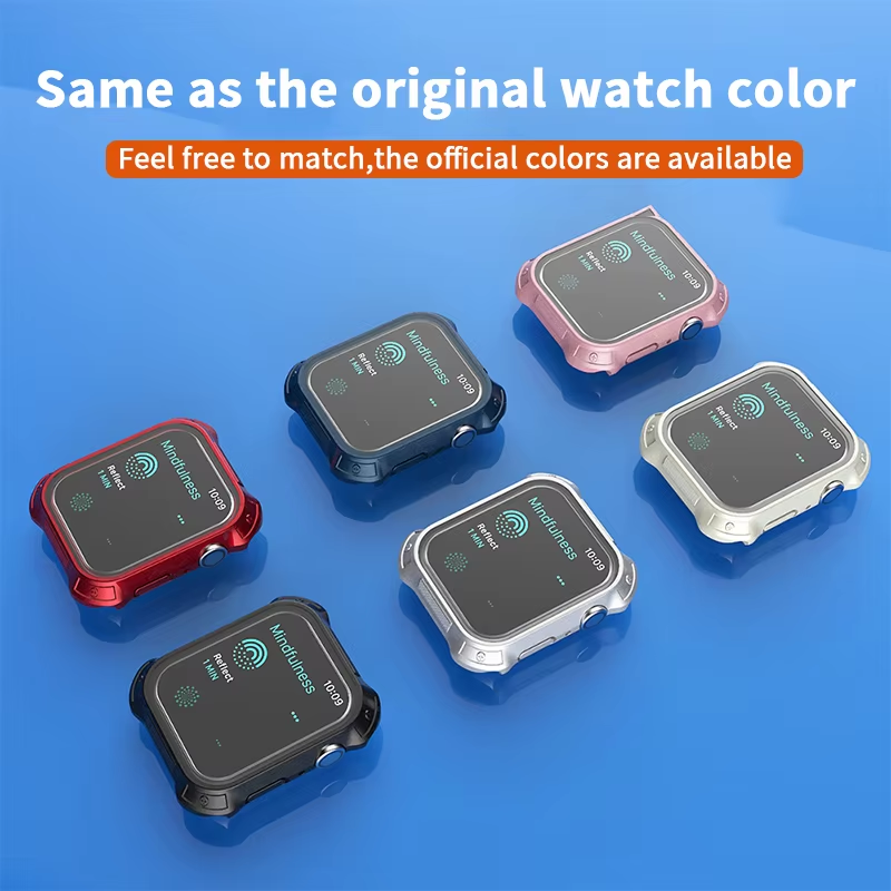 BEISOKY Tempered Film With Case Smart Watch Glass Screen Protector for Apple watch 10 41Mm 42mm 44mm 46mm 45Mm