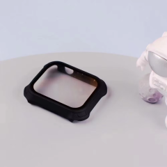 BEISOKY Waterproof PC Matte Watch case with Tempered Glass Protective Film for Apple Watch