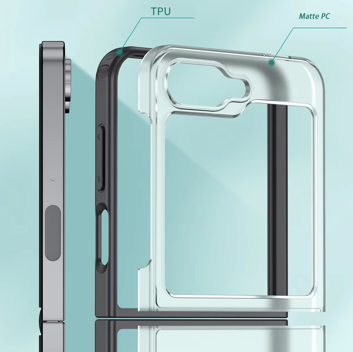 Wlons Shockproof  Magnetic Clear Case for Samsung Galaxy Z Flip 6 Wireless Charger Cover