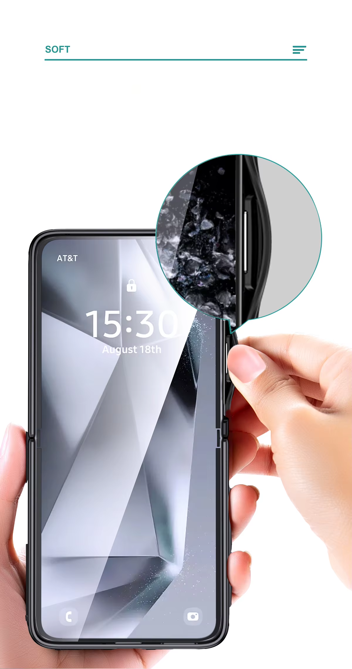 Wlons Shockproof  Magnetic Clear Case for Samsung Galaxy Z Flip 6 Wireless Charger Cover