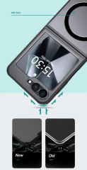 Wlons Shockproof  Magnetic Clear Case for Samsung Galaxy Z Flip 6 Wireless Charger Cover