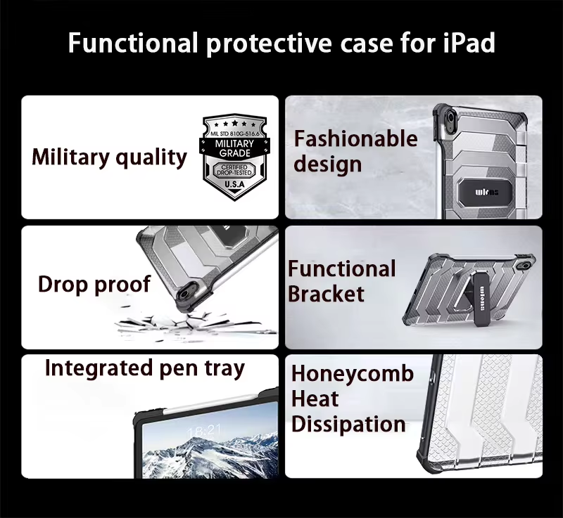 Wlons Premium Quality Kickstand Shockproof Tablet Case