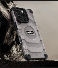 Wlons Airbag Anti-Slip Rubber Wireless Magnetic Charging Phone Case