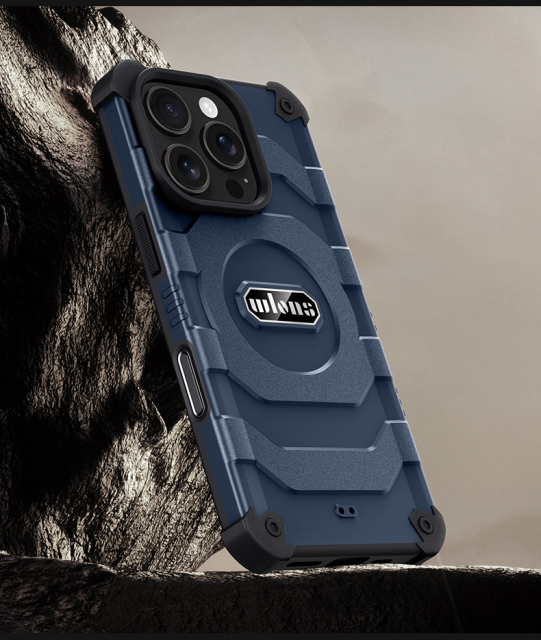 Wlons Airbag Anti-Slip Rubber Wireless Magnetic Charging Phone Case