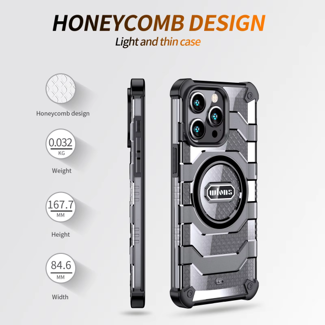 Wlons Heavy Duty High Quality Armor Design Shockproof Magnetic Cell Phone Case