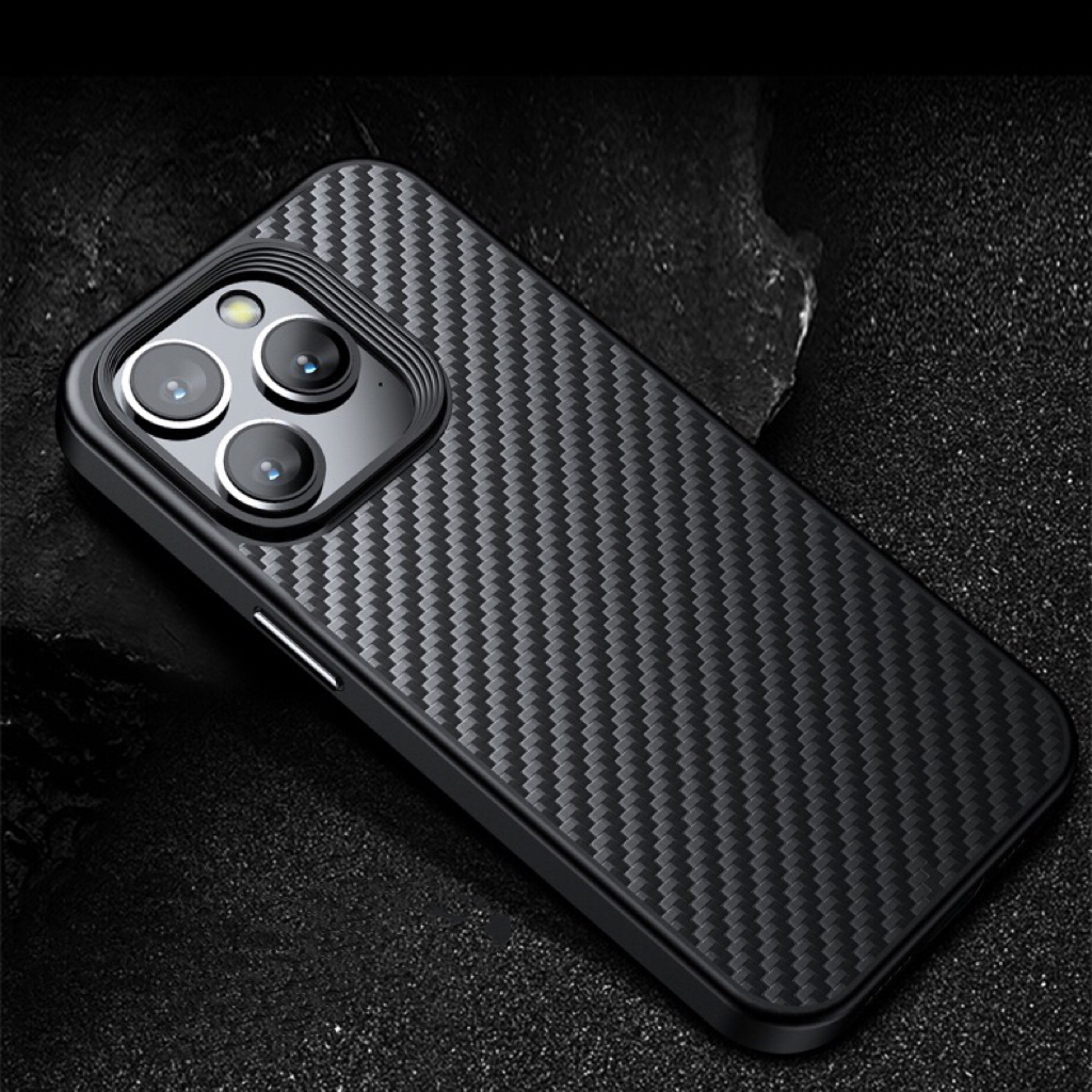 Wlons Real Carbon Fiber Built-in Magnetic Phone Case