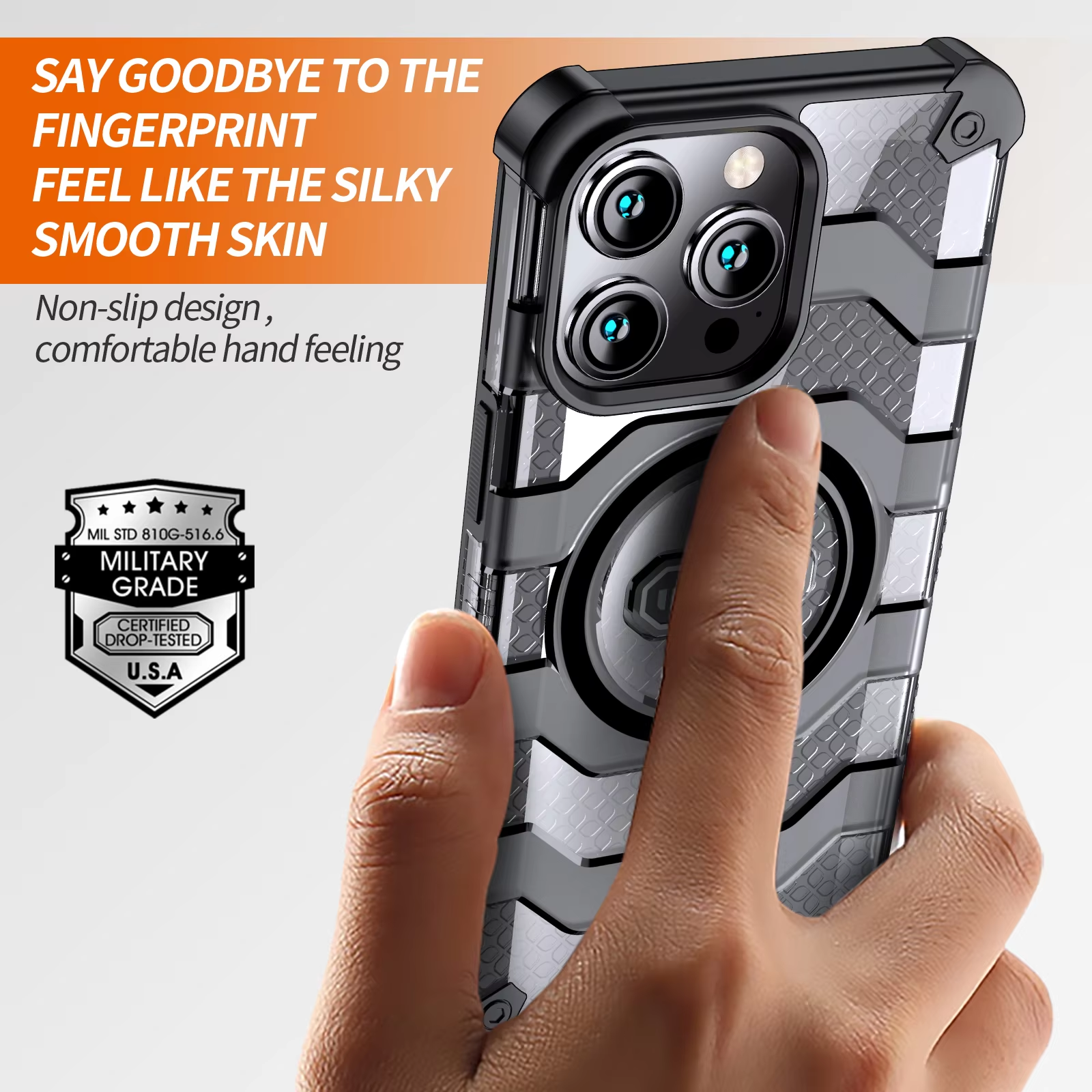 Wlons Heavy Duty High Quality Armor Design Shockproof Magnetic Cell Phone Case