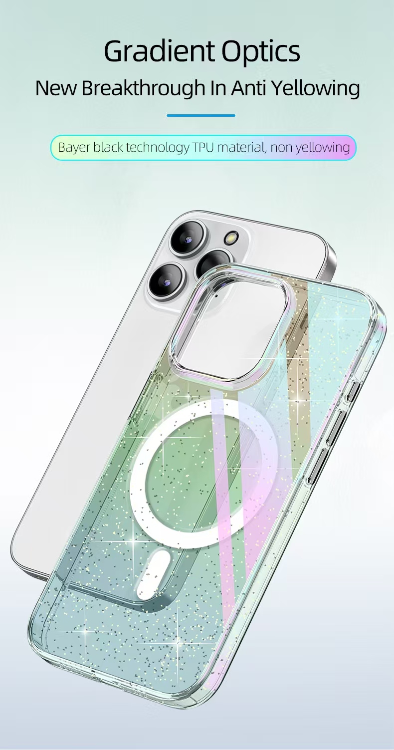 Wlons Mobile Gradient Glitter Magnetic Phone Case