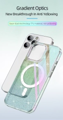 Wlons Mobile Gradient Glitter Magnetic Phone Case