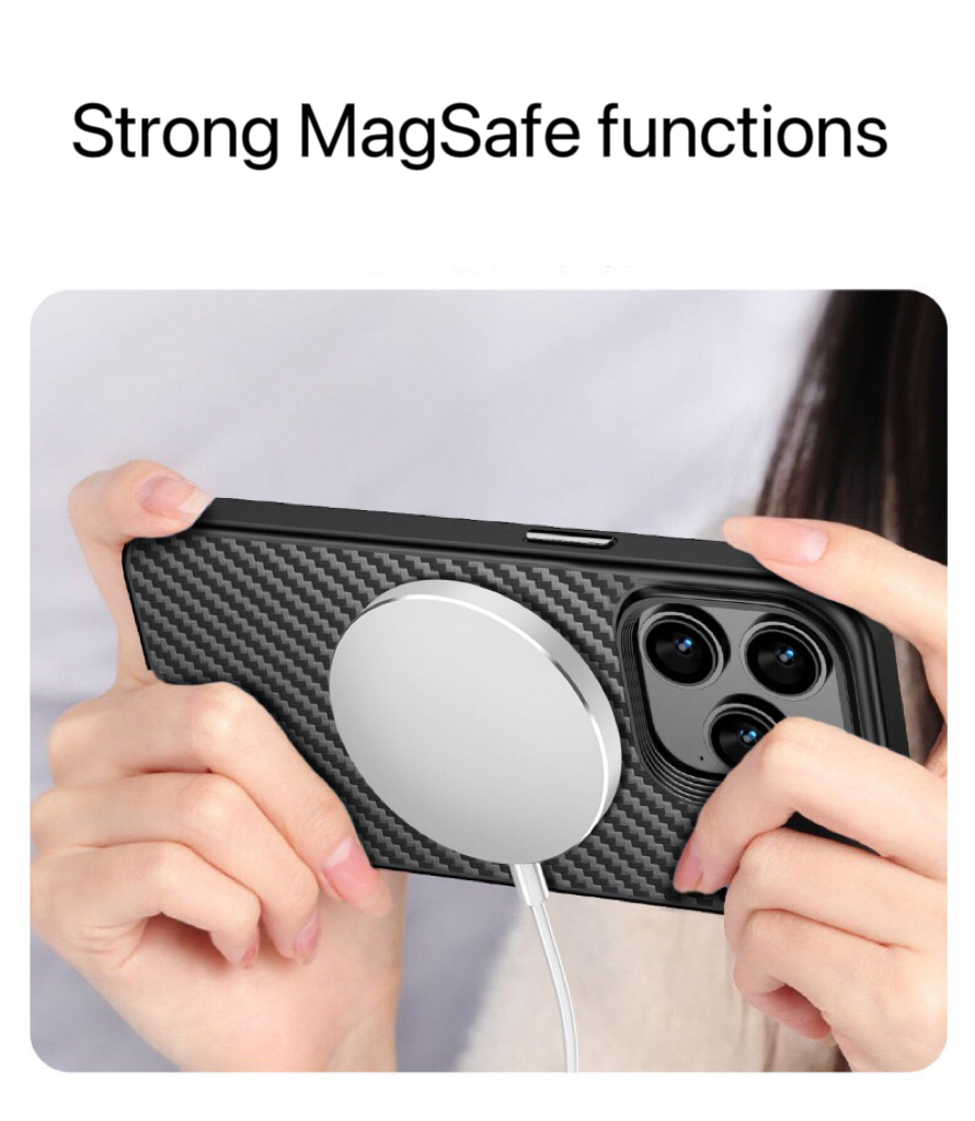 Wlons Real Carbon Fiber Built-in Magnetic Phone Case