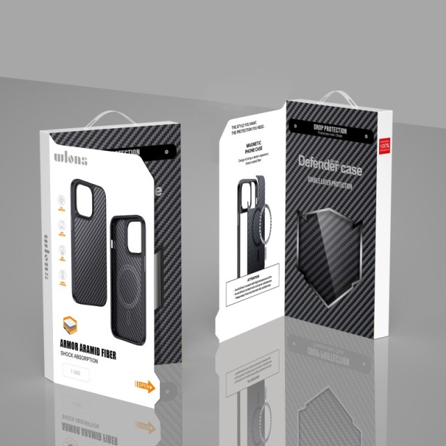 Wlons Real Carbon Fiber Built-in Magnetic Phone Case