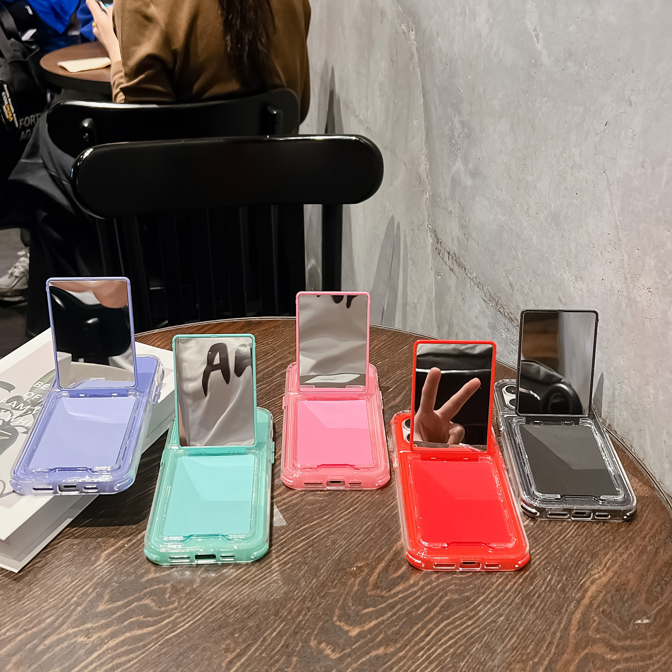BEISOKY Anti Drop Women Luxury Fashion Glitter Makeup Mirror Phone Case