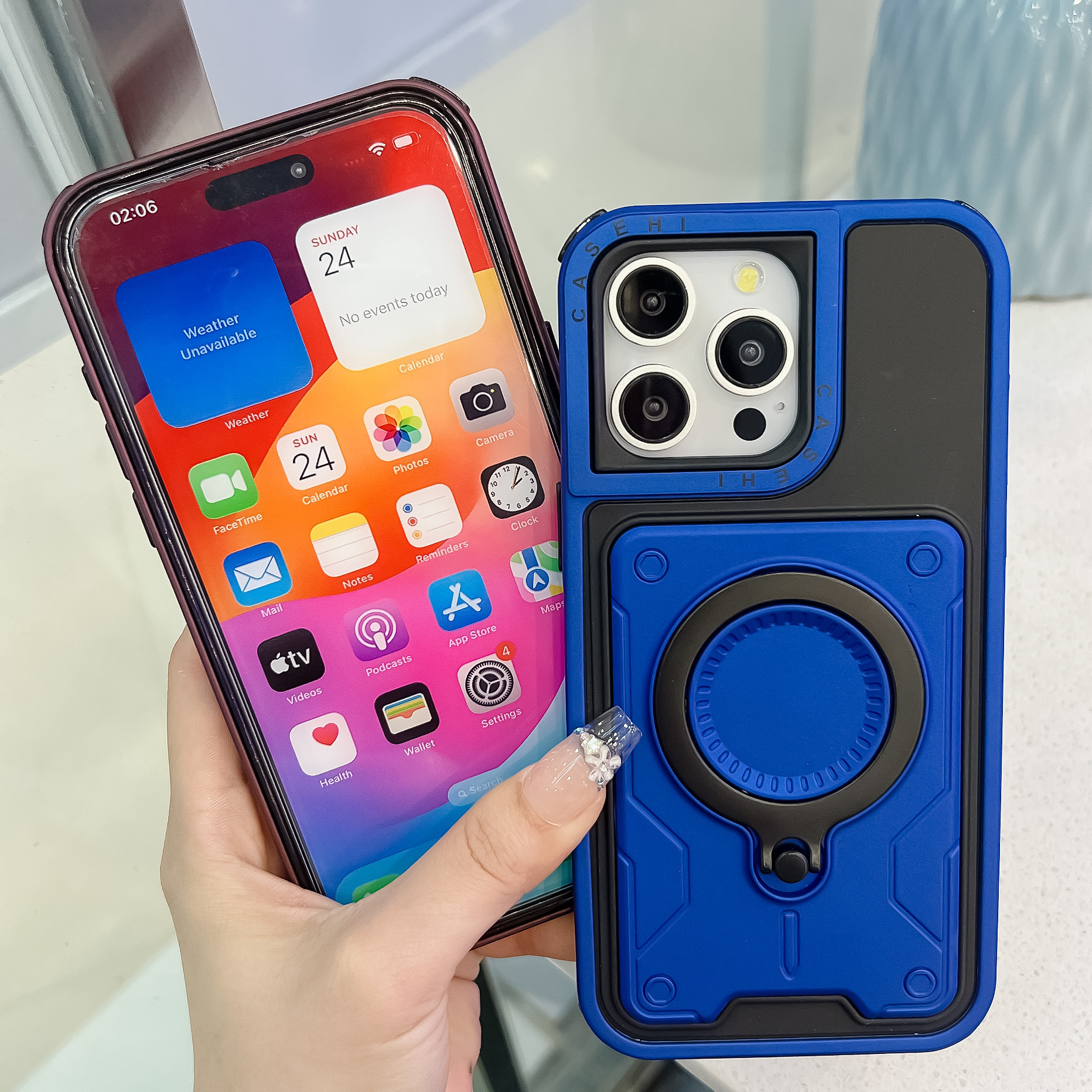 BEISOKY 360 Degree Rotating Bracket Ring Shockproof Phone case