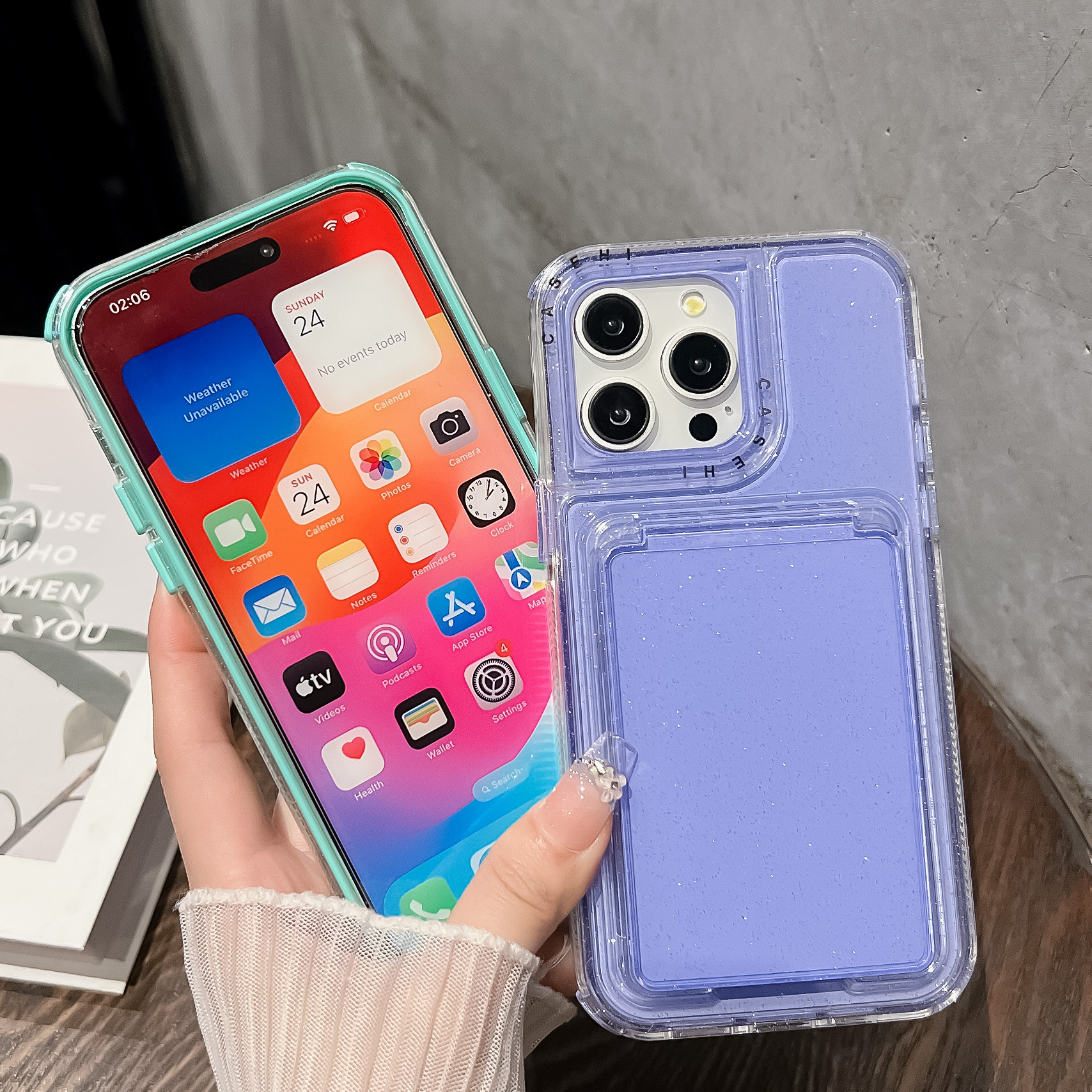 BEISOKY Anti Drop Women Luxury Fashion Glitter Makeup Mirror Phone Case