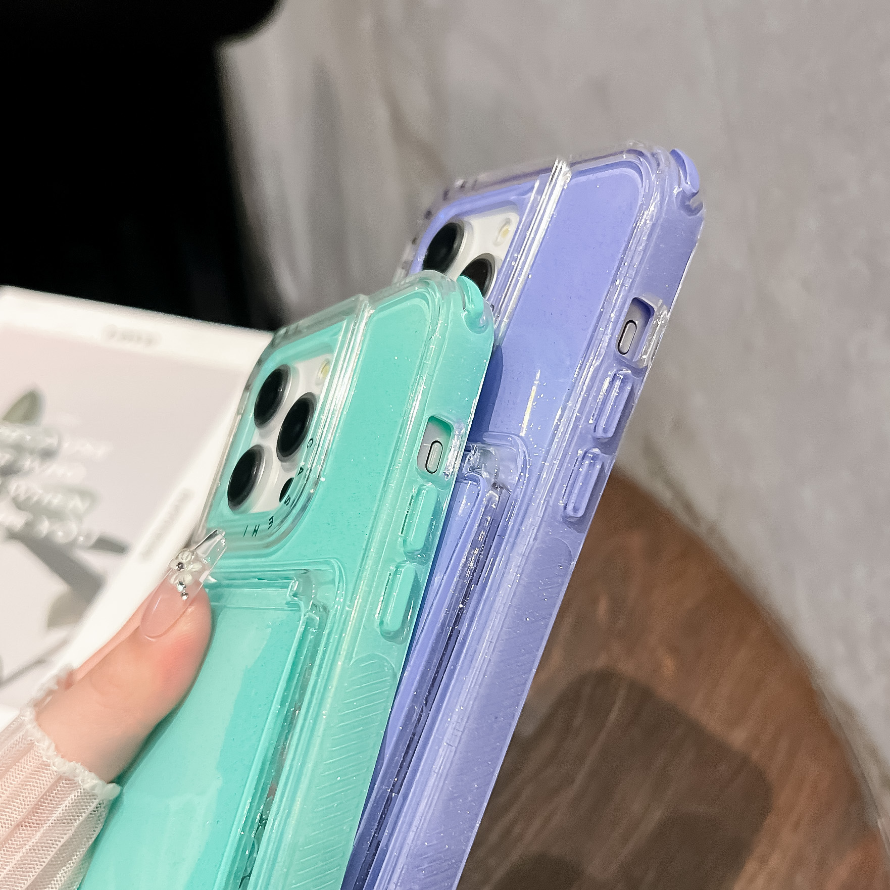 BEISOKY Anti Drop Women Luxury Fashion Glitter Makeup Mirror Phone Case
