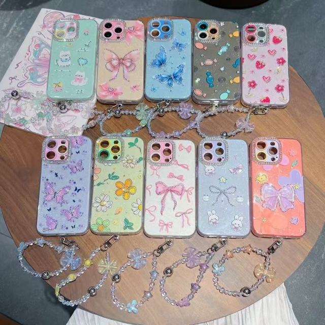BEISOKY Women's design 2IN1 TPU Mobile Phone Cases With Bracelet
