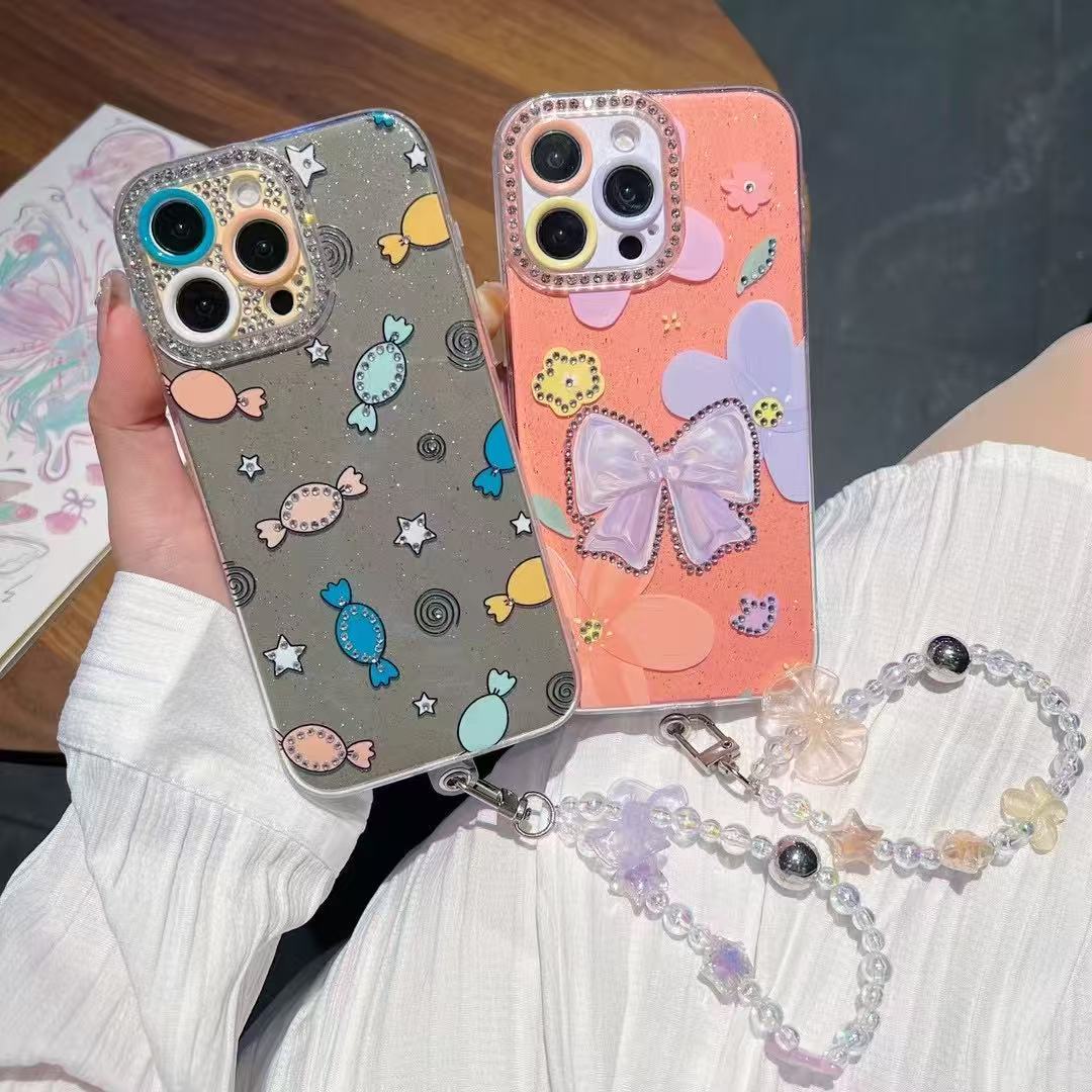 BEISOKY Women's design 2IN1 TPU Mobile Phone Cases With Bracelet