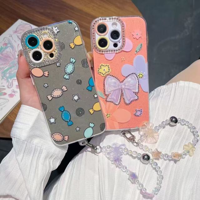 BEISOKY Women's design 2IN1 TPU Mobile Phone Cases With Bracelet