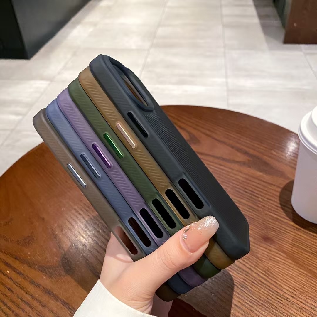 BEISOKY Corrugated Pattern Magnetic Wireless Charge Mobile Phone Case