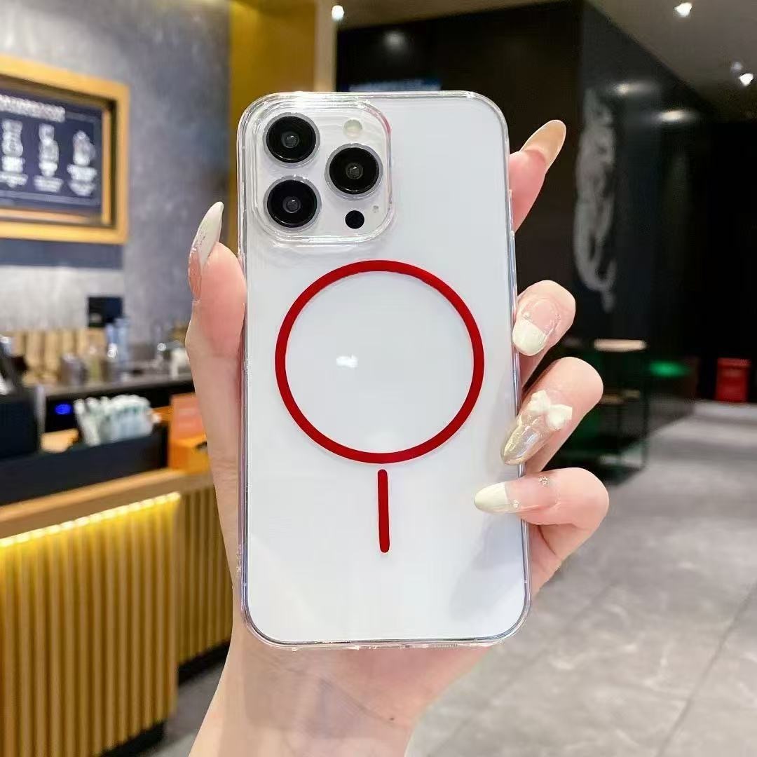 BEISOKY High Quality Transparent Shockproof Colorful Magnetic Ring Phone Case