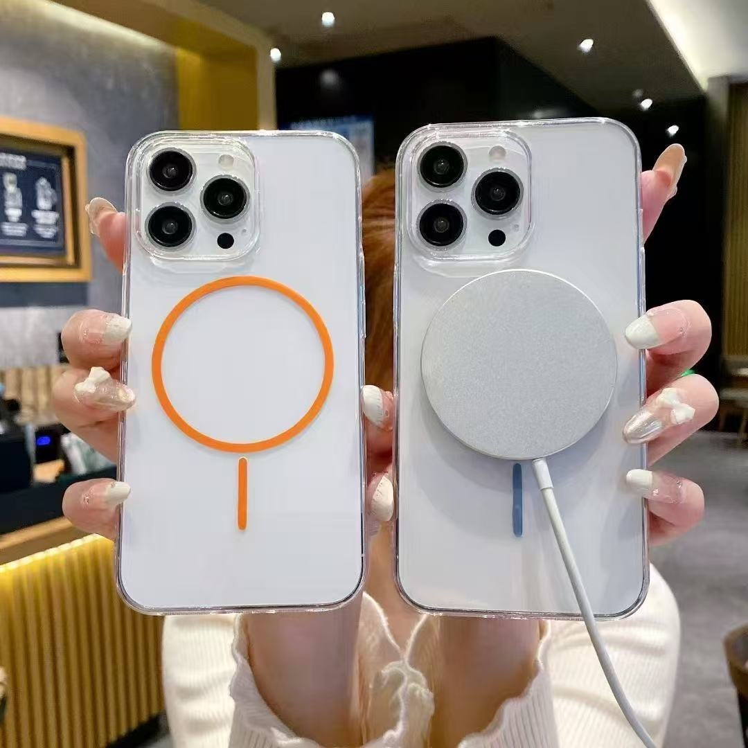 BEISOKY High Quality Transparent Shockproof Colorful Magnetic Ring Phone Case
