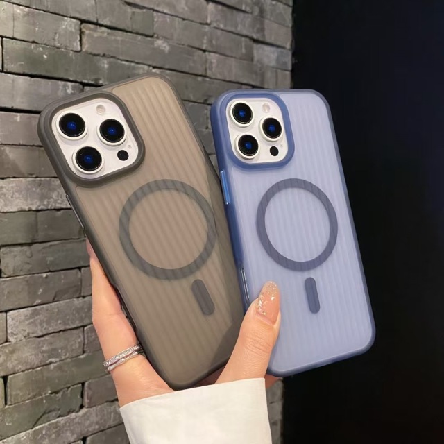 BEISOKY Corrugated Pattern Magnetic Wireless Charge Mobile Phone Case