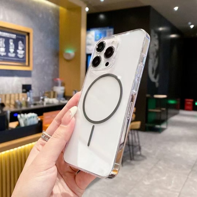 BEISOKY High Quality Transparent Shockproof Colorful Magnetic Ring Phone Case