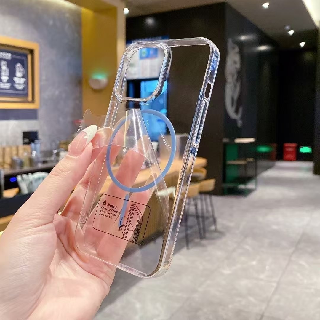 BEISOKY High Quality Transparent Shockproof Colorful Magnetic Ring Phone Case
