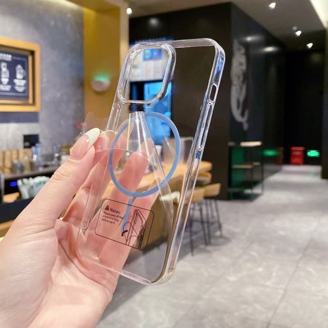 BEISOKY High Quality Transparent Shockproof Colorful Magnetic Ring Phone Case