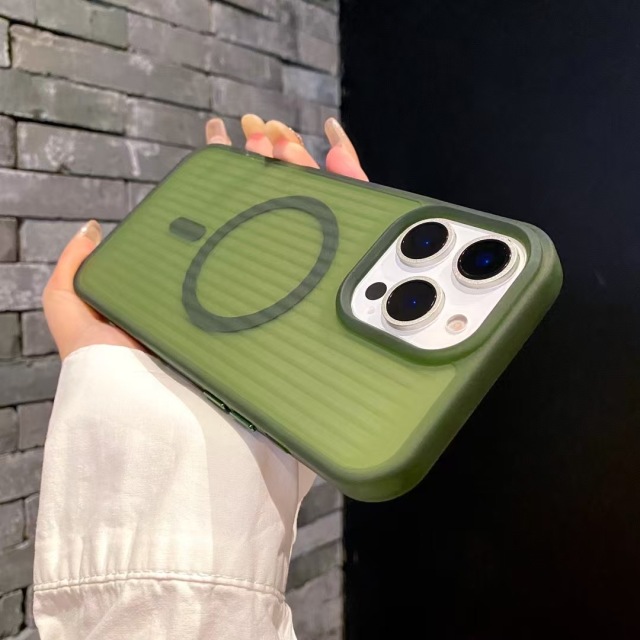 BEISOKY Corrugated Pattern Magnetic Wireless Charge Mobile Phone Case