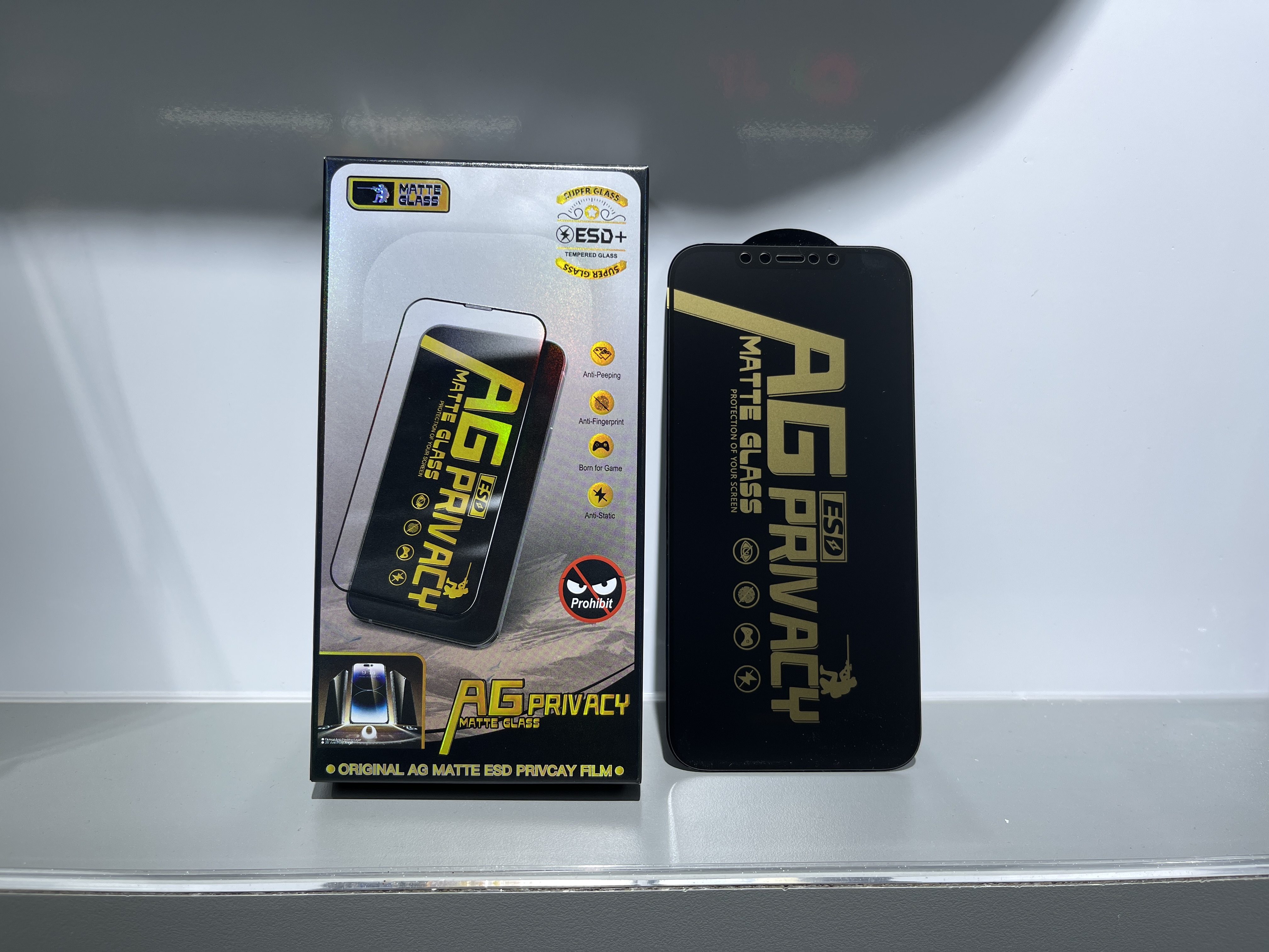 BEISOKY High Quality Full Cover Glue ESD AG Matte Anti-Spy Screen Protector Privacy Tempered Glass