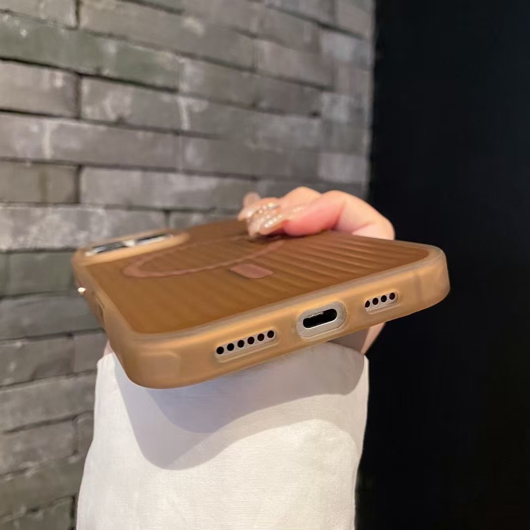 BEISOKY Corrugated Pattern Magnetic Wireless Charge Mobile Phone Case