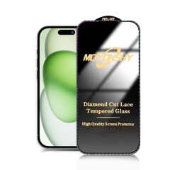 BEISOKY Diamond Cut Lace Mobile Phone Tempered Glass Screen Protector