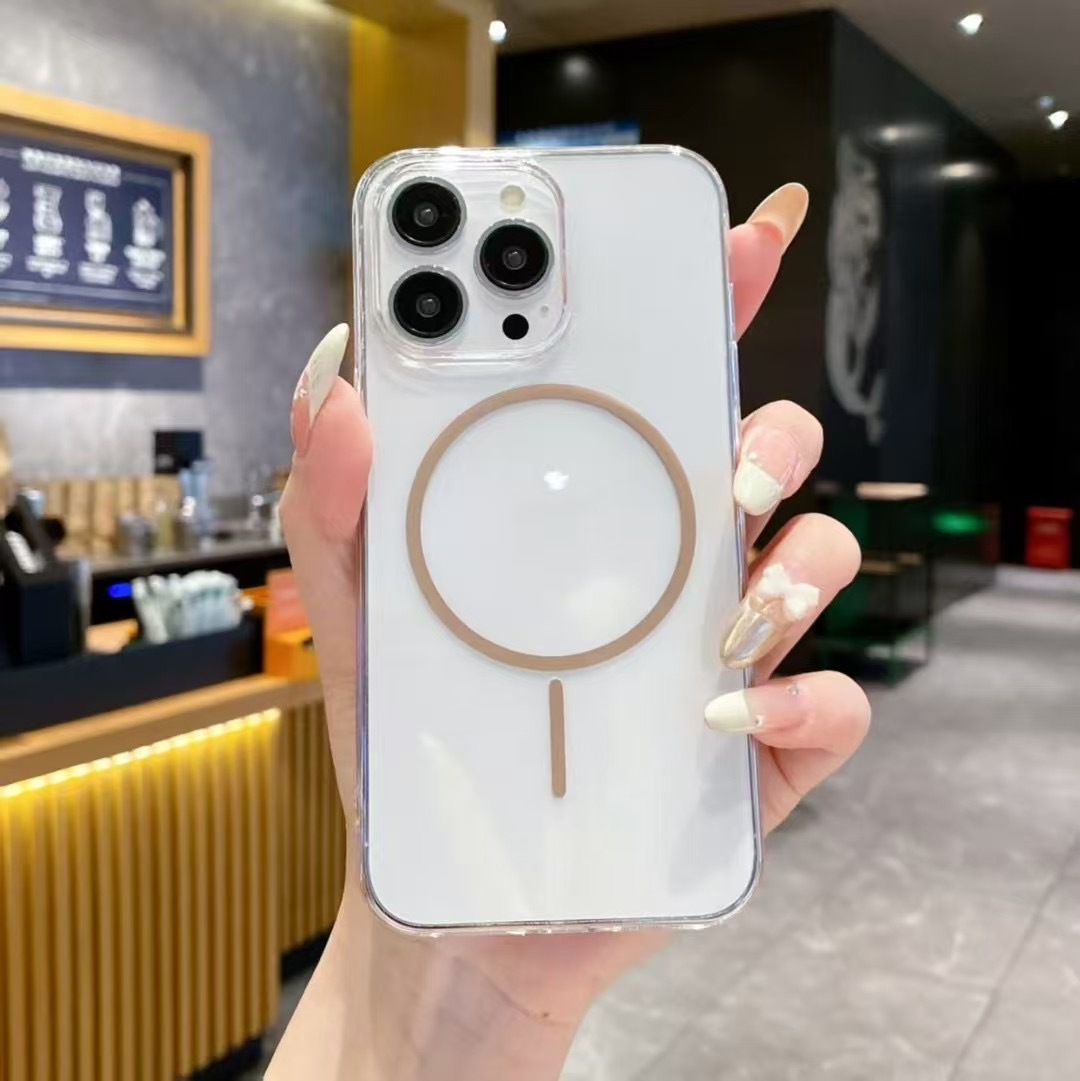 BEISOKY High Quality Transparent Shockproof Colorful Magnetic Ring Phone Case