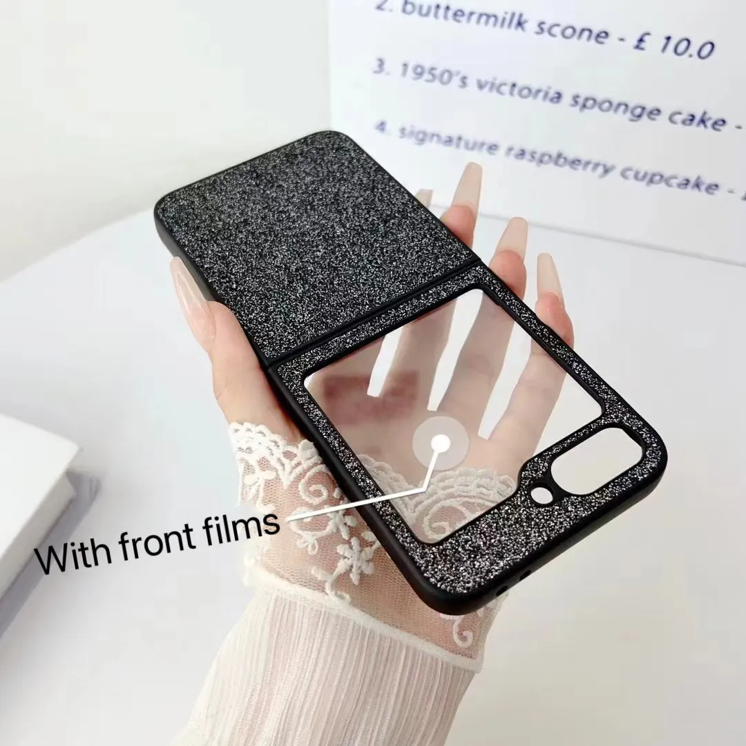 BEISOKY Colorful Luxury Glitter Ultra Slim Shockproof Bling Folding Phone Case for Samsung Galaxy Z Flip 6 5 4 3