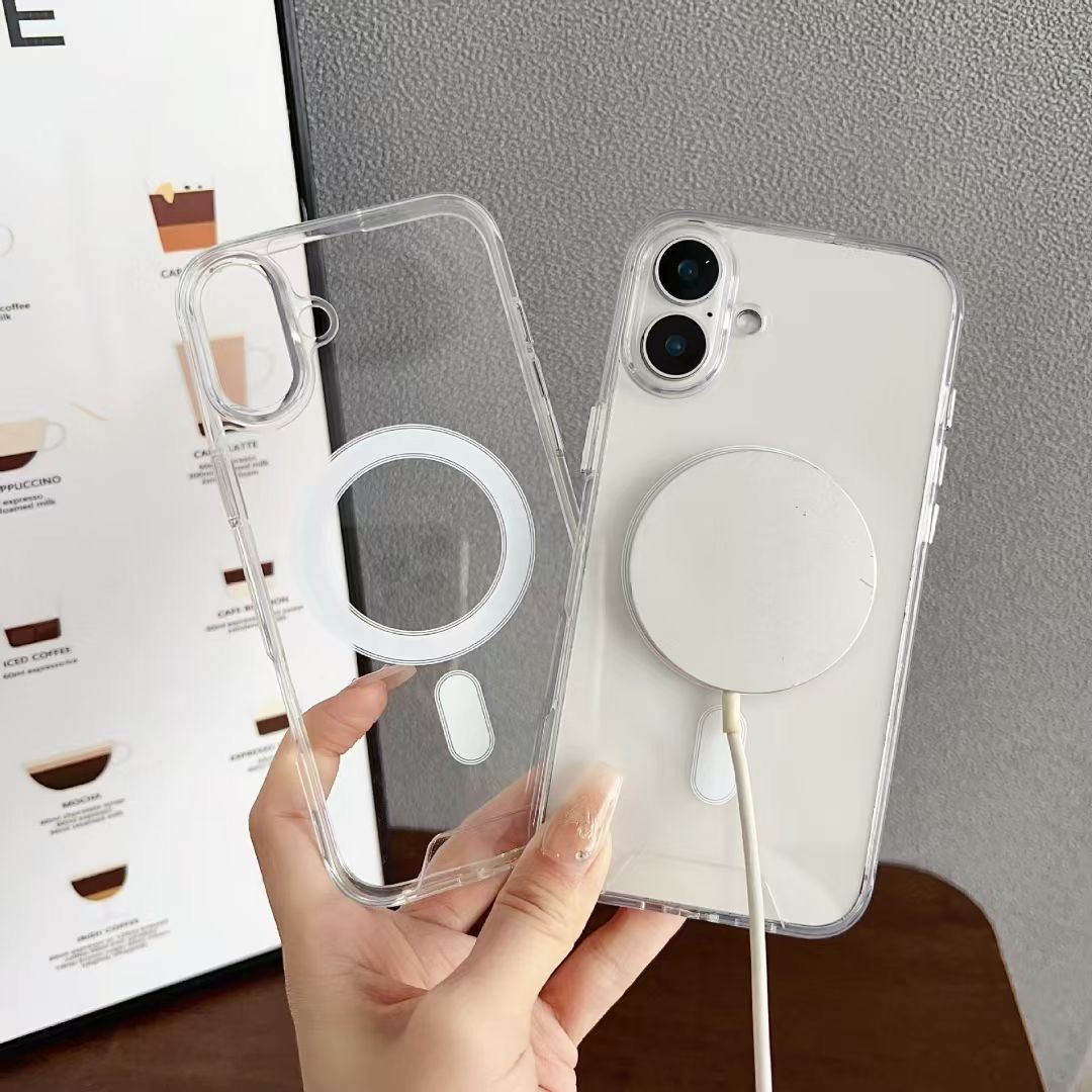 BEISOKY Premium Shockproof Clear Transparent Acrylic Magnetic Phone Cover