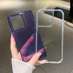 BEISOKY 2 in 1 Color Shockproof Transparent Acrylic Space Phone Case