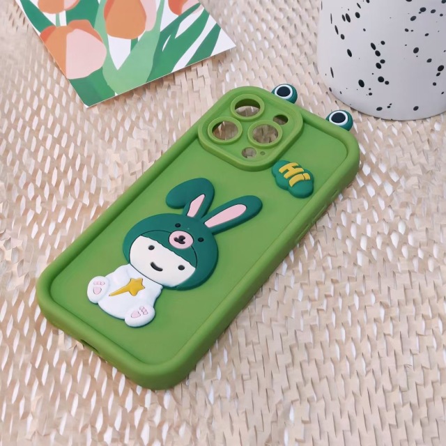 BEISOKY Cute 3D Monster Toy Eye Silicone Cartoon DIY TPU Shockproof Mobile Phone Case