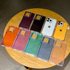 BEISOKY 2 in 1 Color Shockproof Transparent Acrylic Space Phone Case