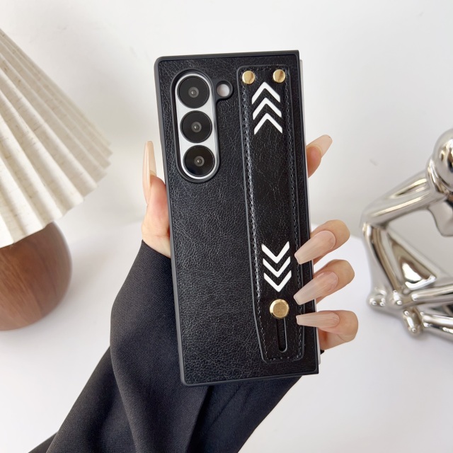 BEISOKY Multi functional PU Leather Phone Case With Hand Wrist Strap Stand for Samsung Z Fold 6 5 4 3