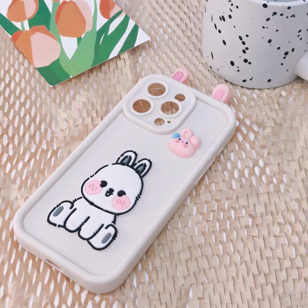 BEISOKY Cute 3D Monster Toy Eye Silicone Cartoon DIY TPU Shockproof Mobile Phone Case
