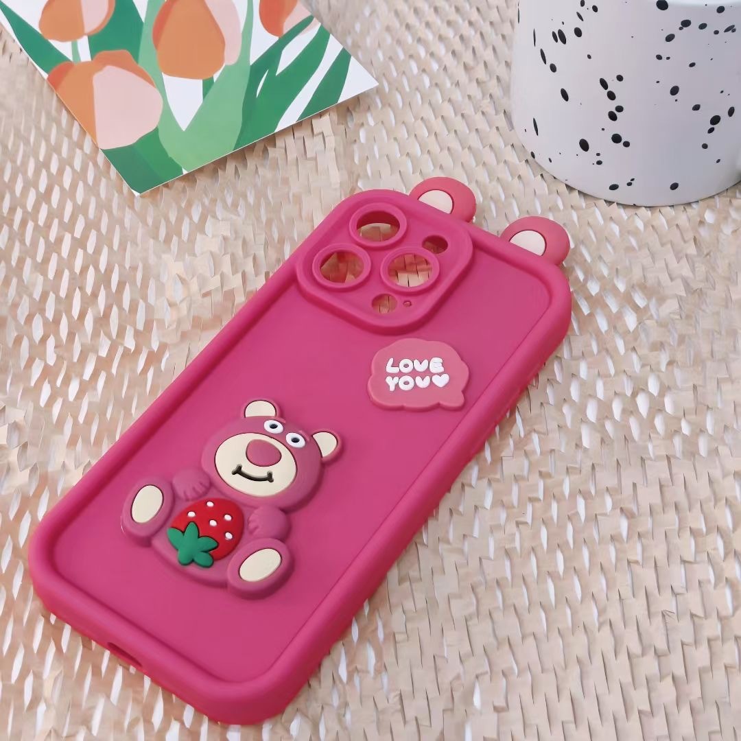 BEISOKY Cute 3D Monster Toy Eye Silicone Cartoon DIY TPU Shockproof Mobile Phone Case