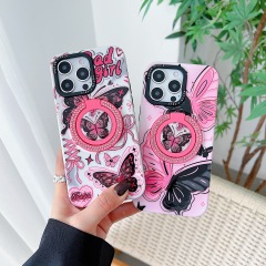 BEISOKY Ladies Design Luxury Diamond Ring Holder Kickstand Phone Case