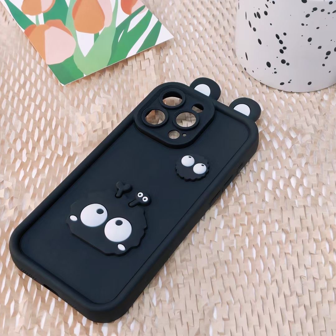 BEISOKY Cute 3D Monster Toy Eye Silicone Cartoon DIY TPU Shockproof Mobile Phone Case