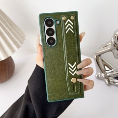 BEISOKY Multi functional PU Leather Phone Case With Hand Wrist Strap Stand for Samsung Z Fold 6 5 4 3
