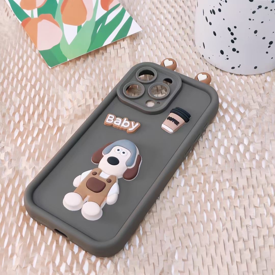 BEISOKY Cute 3D Monster Toy Eye Silicone Cartoon DIY TPU Shockproof Mobile Phone Case