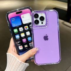 BEISOKY 2 in 1 Color Shockproof Transparent Acrylic Space Phone Case