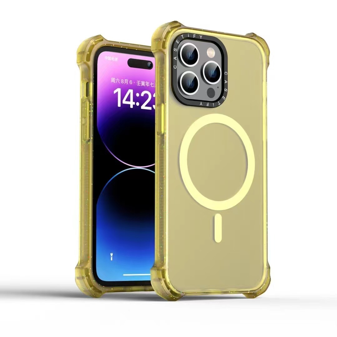 BEISOKY Four Corner Anti Drop Wireless Charging Magnetic Protective Cover for iphone 16 15 14 13 12 11 Pro Max