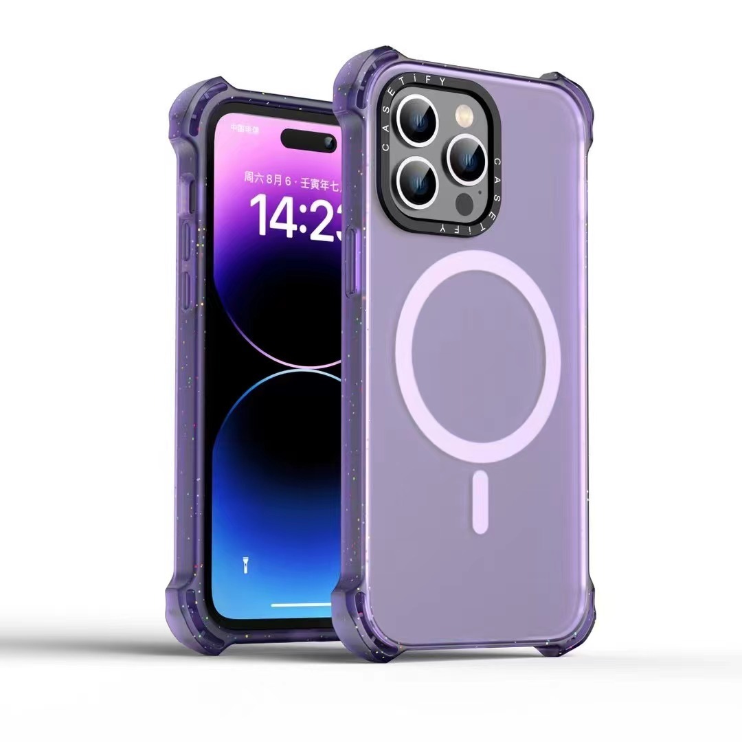 BEISOKY Four Corner Anti Drop Wireless Charging Magnetic Protective Cover for iphone 16 15 14 13 12 11 Pro Max
